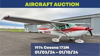 1974 Cessna 172M // Recent Restoration // N9643V  ** Online Auction Starts December 03, 2023