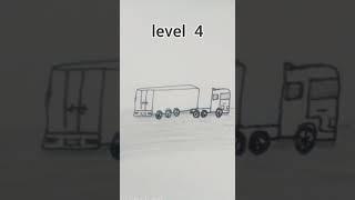 Truck Drawing level (0 to 6) #drawing || #shortsfeed #shorts