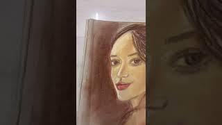 Portrait of a beautiful girl with soft pastels #art #artist #drawing #softpastel
