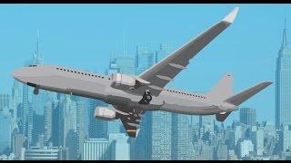 Prezi presentation template with airplane and city