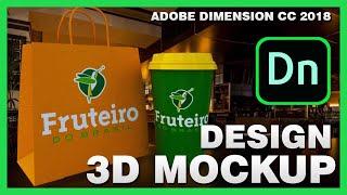 Adobe Dimension CC 2018 packaging - 3D packaging visualization with Adobe Dimension CC tutorial