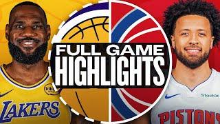 LAKERS at PISTONS | FULL GAME HIGHLIGHTS | November 4, 2024