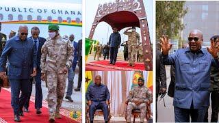 How President Mahama arrives in Mali and was received by military guards