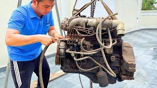 Restoration of old 4120 diesel engine that was rotten and badly damaged