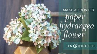 DIY Stunning Hydrangea Flower with Frosted Paper (full tutorial)