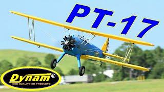 DYNAM ***NEW*** BOEING PT-17 1300mm Maiden Flight By: RCINFORMER