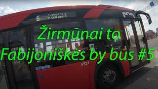 Vilnius, Žirmūnai to Fabijoniškės by bus #5. 4K60