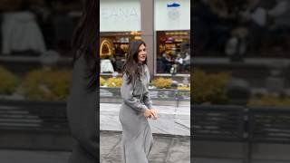 Monica Barbaro showcases her gorgeous figure in a monochrome outfit! #monicabarbaro #fashion #style