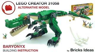 Lego Dinosaurs - Baryonyx MOC - Lego Creator 31058 alternative build instruction.