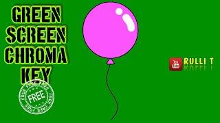 Green Screen HD [1080p] - BALLOON PINK, FLYING, BIRTHDAY, PARTY animation  sound