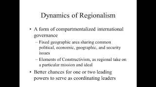 International Organizations 05a - Regional Organizations - Theoretical Coverage and NATO