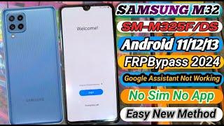 samsung m32 frp bypass android 13 bypass Google assistant Not working No Sim No apps New method 2024