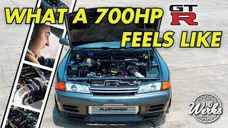 POV Driving a LOUD 700 Horsepower Skyline GTR R32 on the Street