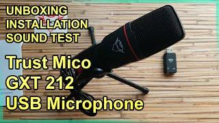 Trust Mico GXT 212 USB Microphone - Sound test, unboxing, installation, review - 2021