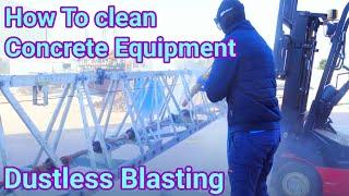 How to clean concrete equipment through Dustless Blasting