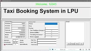 GUI Taxi Booking Application in Python using Tkinter Library | python 2.x | python 3.x