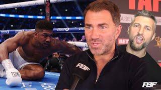 EDDIE HEARN RESPONDS TO CARL FROCH SAYING ANTHONY JOSHUA'S PUNCH RESISTANCE IS GONE, TANK VS ROACH