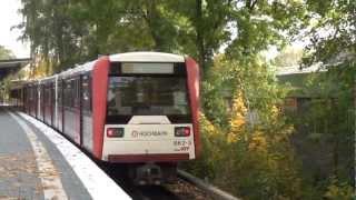 U-Bahn Hamburg DT3 Züge & Arbeitslok im Bahnhof Saarlandstraße U3 [1080p]