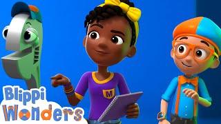 Fixing the BlippiMobile! | Blippi Wonders - Kids Cartoons | Party Playtime!