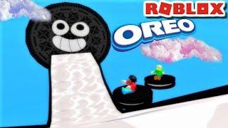 SLIDING DOWN 7,777,777 ft INTO A GIANT OREO!! ft. Baldi & Playtime | Roblox: Candy Land Obby