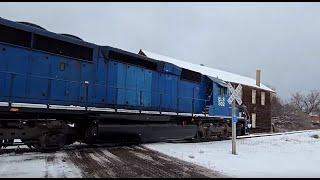 Moving Pulpwood North After A Fresh Snow, This Wednesday Train Surprised Me! #trains #trainhorn