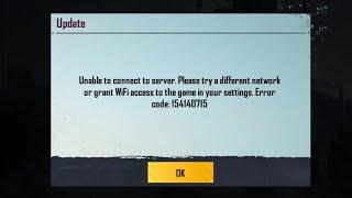 PUBG MOBILE open error //Pubg Error Code 154140715 problem solved ️