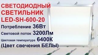 Светодиодная панель LED SH 600 20 Евросвет Светильник офисный