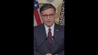 Speaker Mike Johnson reacts live to the news of USSS Director Cheatle stepping down