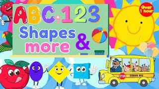 ABC 123 SONGS FOR KIDS, COLORS, SHAPES AND MORE | ABCtv 123tv Children - 6 Alphabet Song & 34 Videos