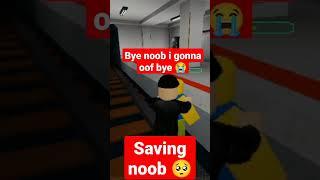 saving noob in a train station #shorts