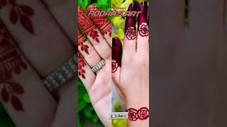 Beautiful and simple finger and back hand Mehandi Designs # 2024# NOORA'S ART #beautiful  #simple