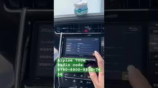 Unlock alpine 700w radio code - for Noah/ Esquire/ Voxy / C-HR, Alphard | whatsapp +8801672761737