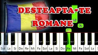 Desteapta-te Romane Imnul National al Romaniei Tutorial PIAN