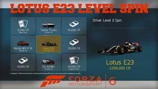 LOTUS E23 LEVEL SPIN!!!! Forza 6 Gameplay and Spin