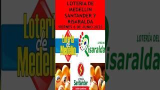 "¡LOTERIA DE MEDELLÍN + SANTANDER + RISARALDA ¡números recomendados¡  Viernes #6junio2025 #shorts