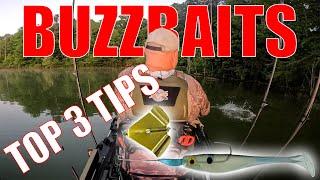 Bass Fishing TOP 3 TIPS for BUZZBAITS