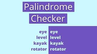 Palindrome Checker | Javascript Tutorial