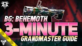 BEHEMOTH BATTLEGROUND FARM // NEW 3-Minute Wild Style & Platinum Grandmaster Guide #destiny2