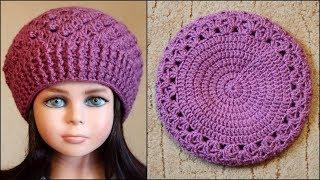 Beautiful crochet hat. How to crochet a hat for any size. Crochet.