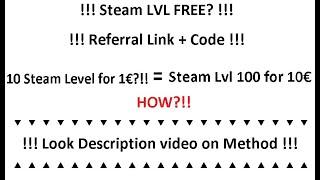 SteamLvlUp.com .. Referral Code + Tutorial Free Gem´s + My Very Low Price Steam Level´s (10Lvl - 1€)