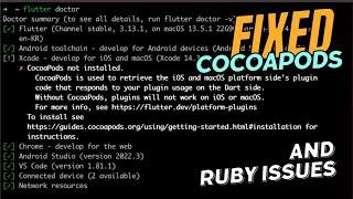 COCOAPODS Installation Problems FIXED | IOS | MAC | XCODE | Flutter | Development | Latest 2024