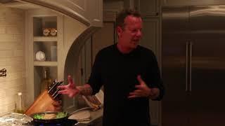 Kiefer Sutherland shows how to cook the perfect steak