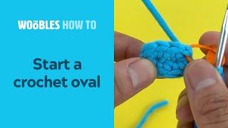 How to start a crochet oval with a foundation chain of 4 stitches