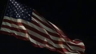 [10 Hours] American Flag Waving at Night - Video & Audio [1080HD] SlowTV