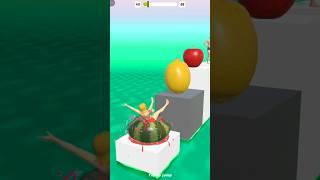 Squeezy Girl Reverse Jumping On Watermelon  Orange  Mango  #shorts #fun #rever