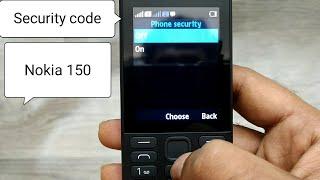 how to set\on\off  Security lock/code in NOKIA 150-1190|nokia 150 reset security code\change