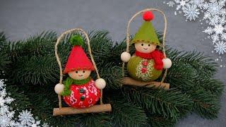 Amazing IDEA!️Cute GNOMES on a swing️DIY Christmas decor