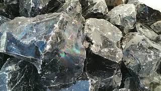 Glasbrocken Schwarz | Glass Rocks Black | Fire Glass | Buy Online | Deco Stones