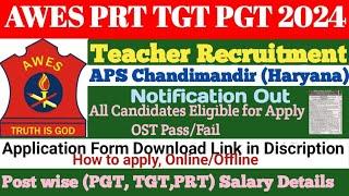 APS New Vacancy 2024 | OST Pass/Fail सभी apply कर सकते हैं | TGT PGT Salary? | AWES Vacancy TGT PGT