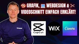 Grafikdesign, Webdesign & Videobearbeitung leicht gemacht Canva, Wix & CapCut im Überblick